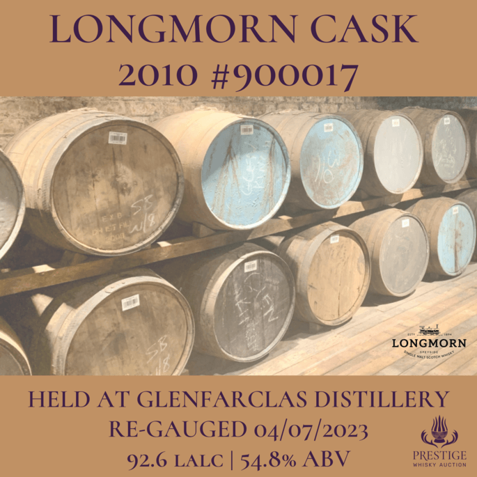 Longmorn 2010 Cask #900017 * Cask in Storage at Glenfarclas *