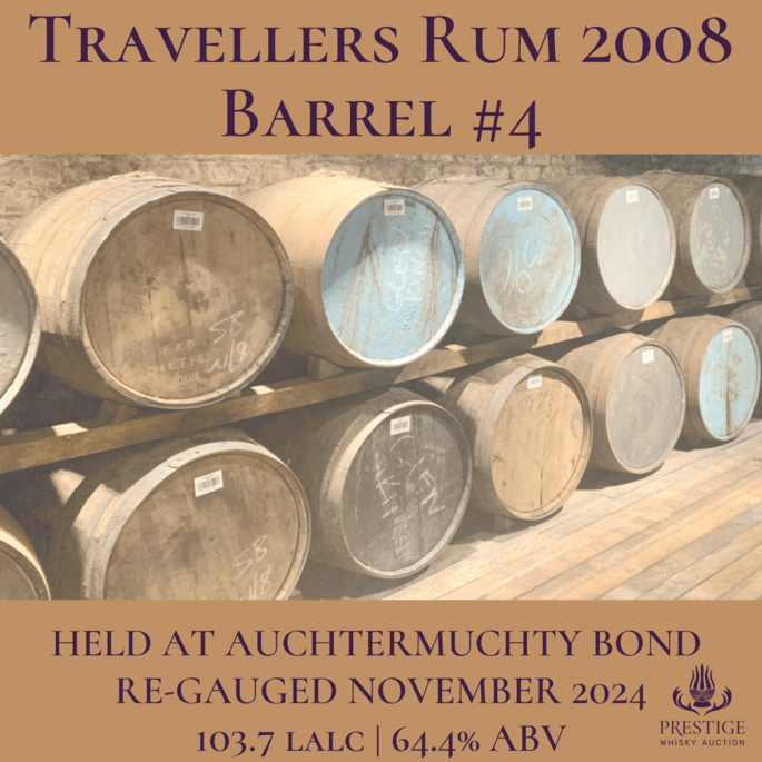 Travellers Rum 2008 Barrel #4  * Cask at Auchtermuchty Bond *